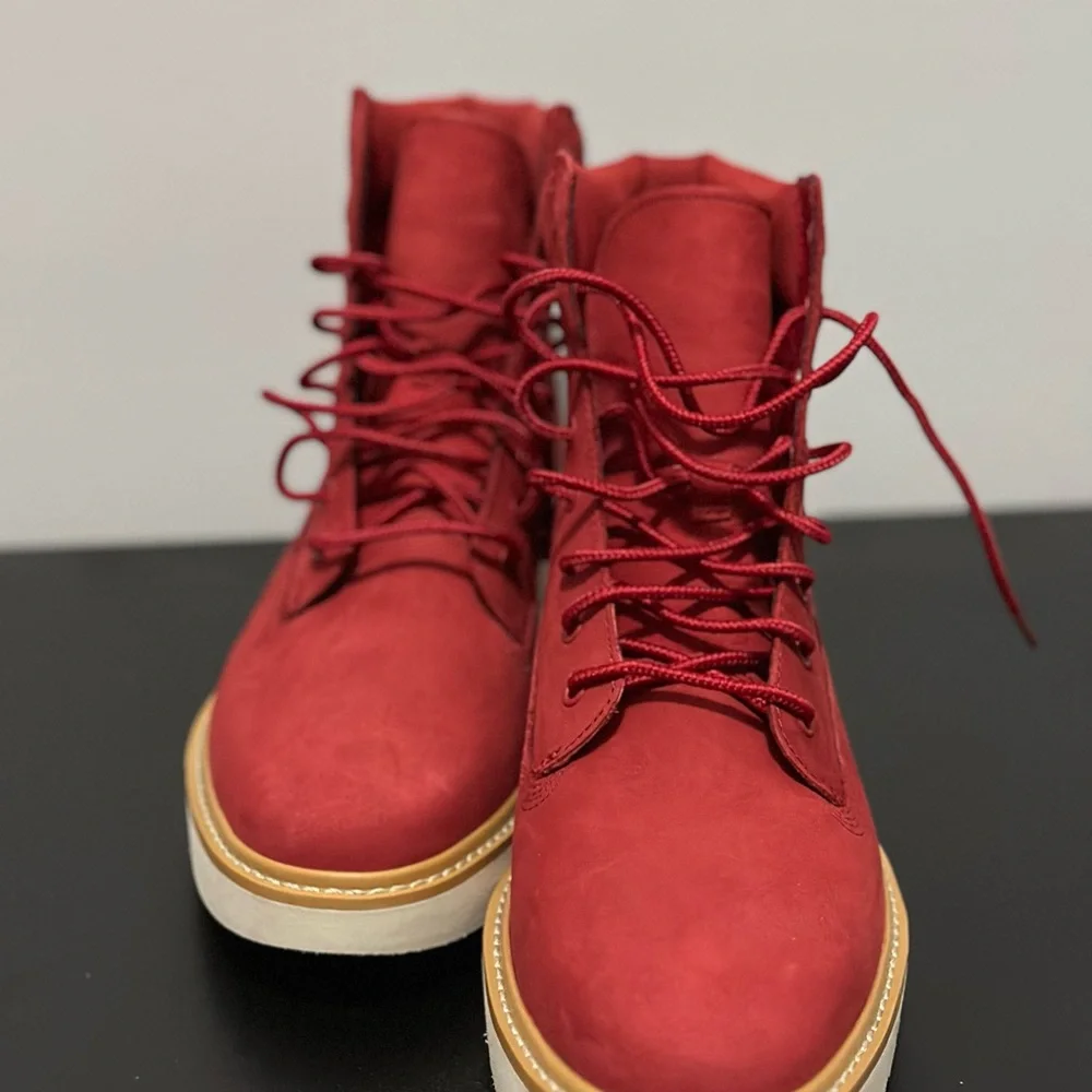 Red Timberland Kenniston Boots - Picture 2 of 4
